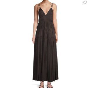 REBECCA TAYLOR Ruched Mesh Maxi Dress